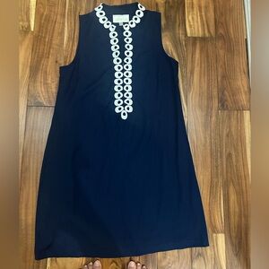 Pappagallo Navy Blue Dress with White Accents